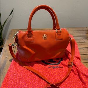 Tory Burch Middy Satchel Orange Poppy ✨
